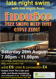 FiddleBop at Chippy Lido, 26 August 2016