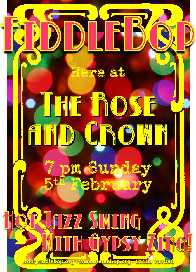 FiddleBop at the Rose and Crown, Oxford, 5 February 2017