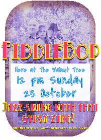 FiddleBop at The Walnut Tree Inn, Blisworth, 23 October 2016