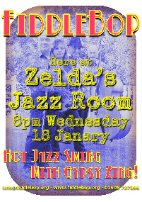FiddleBop at Zelda's Jazz Room, 18 January 2017