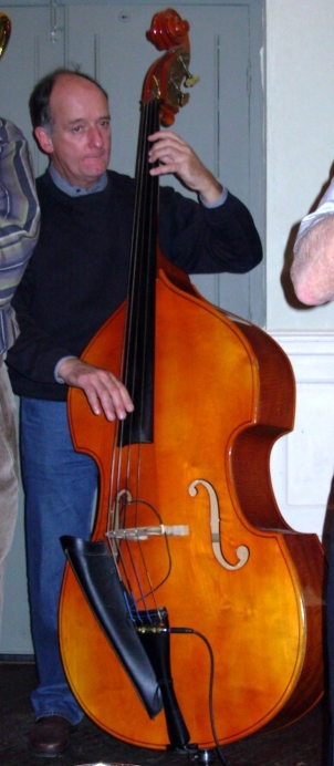 The well-travelled Mike Bennett, FiddleBop's guest double bass player
