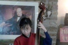 Esther Ng on double bass