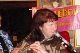 Hannah Porter, guest flute player with FiddleBop