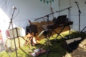 Ready to play at the 'Party in the Park' festival, Adderbury, Oxfordshire, June 2022
