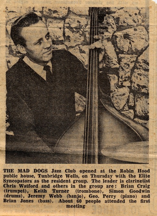 Ian's father, Brian Jones, on bass