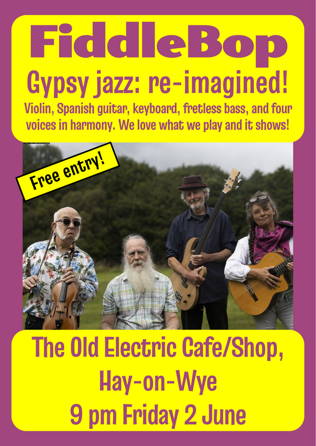 FiddleBop at The Old Electric, Hay-on-Wye, 2 June 2023