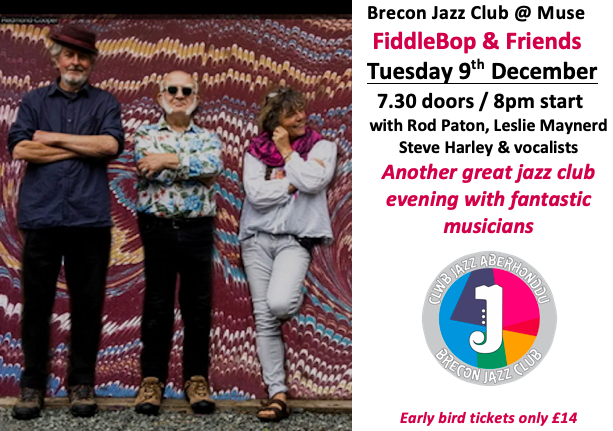 Brecon Jazz Club poster 9 Dec 2025