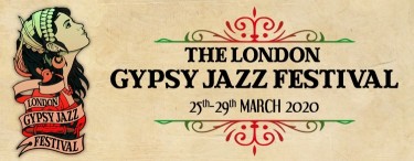 A poster for the London Gypsy Jazz Festival, 2020