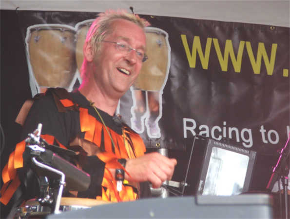 Percussionist Paul Midgley, now with FiddleBop
