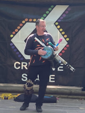 This time, Paul Midgley has his "junk flute" with him (really!)