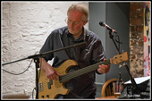 Graeme deep in concentration: FiddleBop at the Foundry, 23 April 2025. Photo: <a href="https://www.facebook.com/BreconAreaLiveMusicPhotos" target="_blank" rel="noopener">Barry Hill</a>