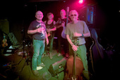 Happy! After FiddleBop's gig at the Mitre, Abertillery, 25 July 2026