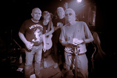 Looking mean and moddy (but still happy, really) after FiddleBop's gig at the Mitre, Abertillery, 25 July 2026