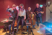 After-gig jollity: FiddleBop at the Dragon Theatre, Barmouth, on 25 September 2026