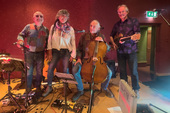 After-gig jollity: FiddleBop at the Dragon Theatre, Barmouth, on 25 September 2026