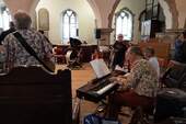 Making music in St Mary's, Brecon: FiddleBop at Brecon Jazz festival, August 2023