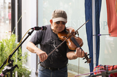 FiddleBop play for "Sip, Shop & Celebrate" at Drapers Lane Deli, Leominster, 21 August 2026. Photo: <a href="https://www.kpbphotography.co.uk" target="_blank" rel="noopener">Kai</a>