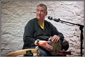 Paul Midgley is on percussion! FiddleBop at the Foundry on 17 September 2025. Photo: <a href="https://www.facebook.com/BreconAreaLiveMusicPhotos" target="_blank" rel="noopener">Barry Hill</a>