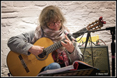 Jo and guitar in action. FiddleBop at the Foundry, Brecon, on 20 March 2024. Photo: <a href='https://www.facebook.com/BreconAreaLiveMusicPhotos' target='_blank' rel='noopener'>Barry Hill</a>