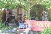 FiddleBop at an Open Gardens gig, July 2013