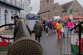 A Jo's-eye-view from the Bulwark Stage. Taken while FiddleBop were getting ready to play at Brecon Jazz festival, August 2023