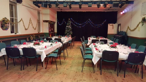 Inside Erwood Market Hall